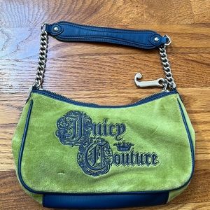 Green Velour Juicy Couture Shoulder Purse